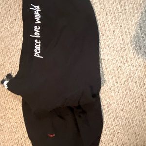 Peace, Love, World women’s Black Sweatshirt!! Worn only once!